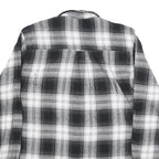 WOOLRICH Mens Black & White Check Shirt L Cotton Blend Long Sleeve Casual
