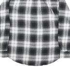 WOOLRICH Mens Black & White Check Shirt L Cotton Blend Long Sleeve Casual