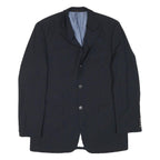 PIERRE CARDIN Mens Black Wool Blend Button Jacket M Tailored Plain Classic