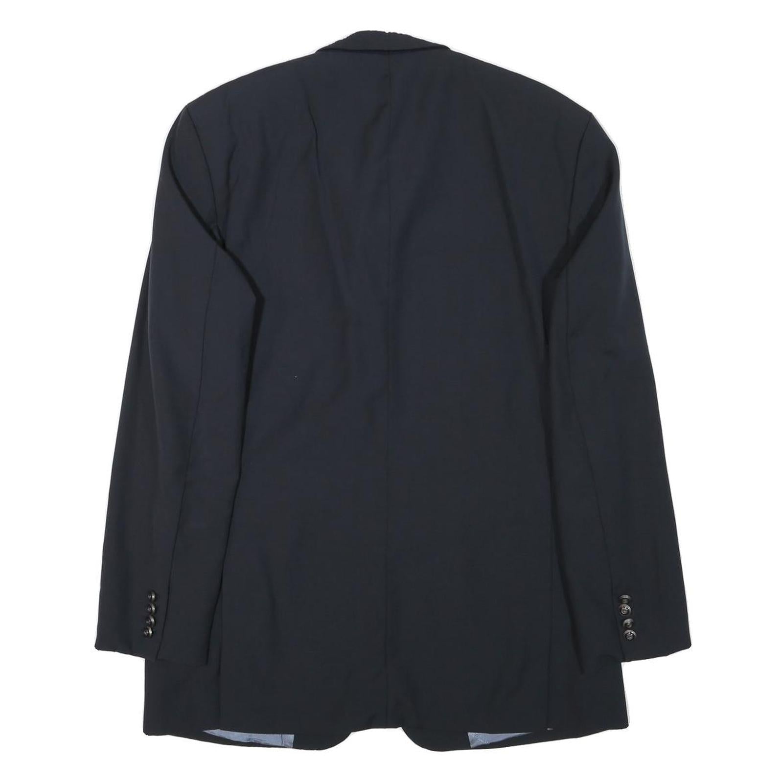 PIERRE CARDIN Mens Black Wool Blend Button Jacket M Tailored Plain Classic