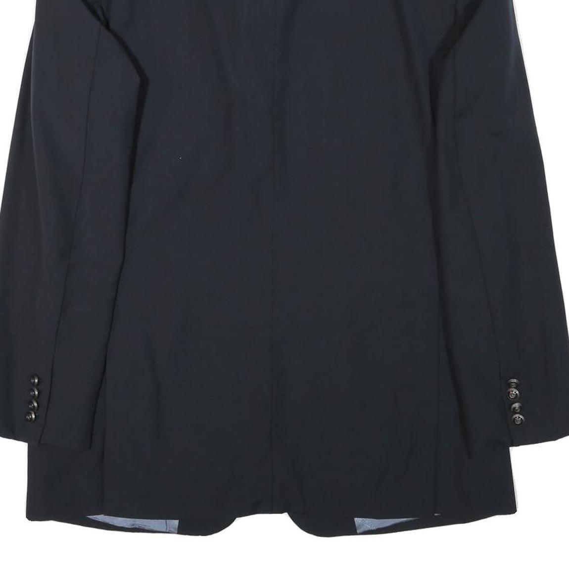 PIERRE CARDIN Mens Black Wool Blend Button Jacket M Tailored Plain Classic