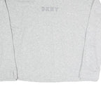 DKNY Womens Grey Cotton Blend Crew Neck Sweatshirt M Casual Pullover