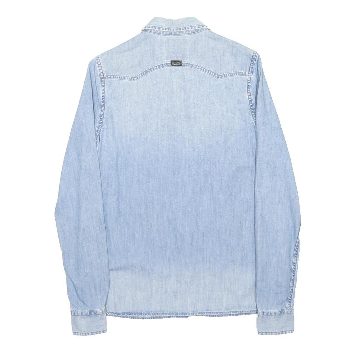 REPLAY Womens Blue Denim Shirt XS Lightweight Casual Button-Up Western Style