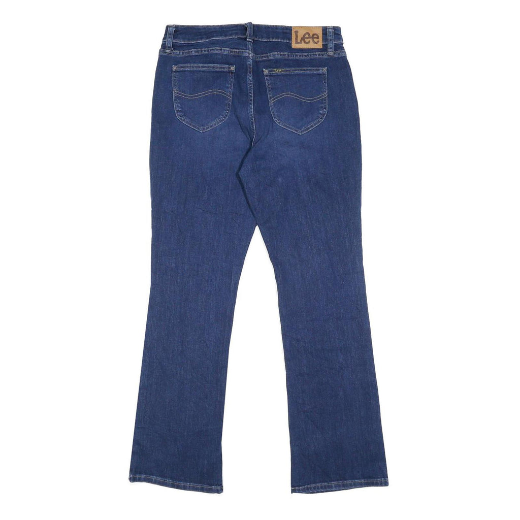 LEE Womens Regular Blue Denim Medium Jeans W32 L31 Classic Zip Pocket