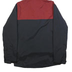 DC SHOES Mens Black & Burgundy Hooded Zip Jacket S Polyester Casual Outdoor