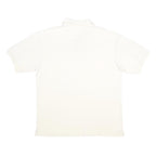 FILA Mens White Short Sleeve Plain Polo Shirt M Cotton Casual Basic