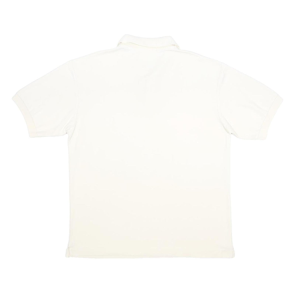 FILA Mens White Short Sleeve Plain Polo Shirt M Cotton Casual Basic