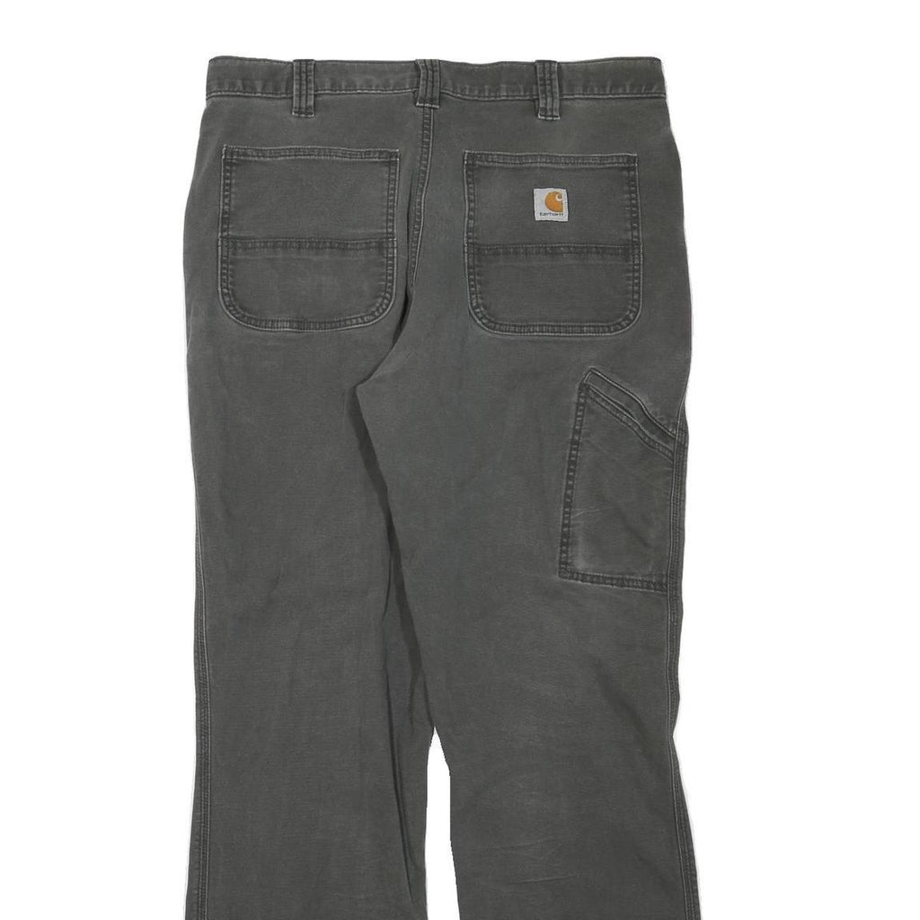 CARHARTT Mens Jeans Grey Regular Straight Denim Medium W34 L31 Workwear