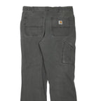 CARHARTT Mens Jeans Grey Regular Straight Denim Medium W34 L31 Workwear