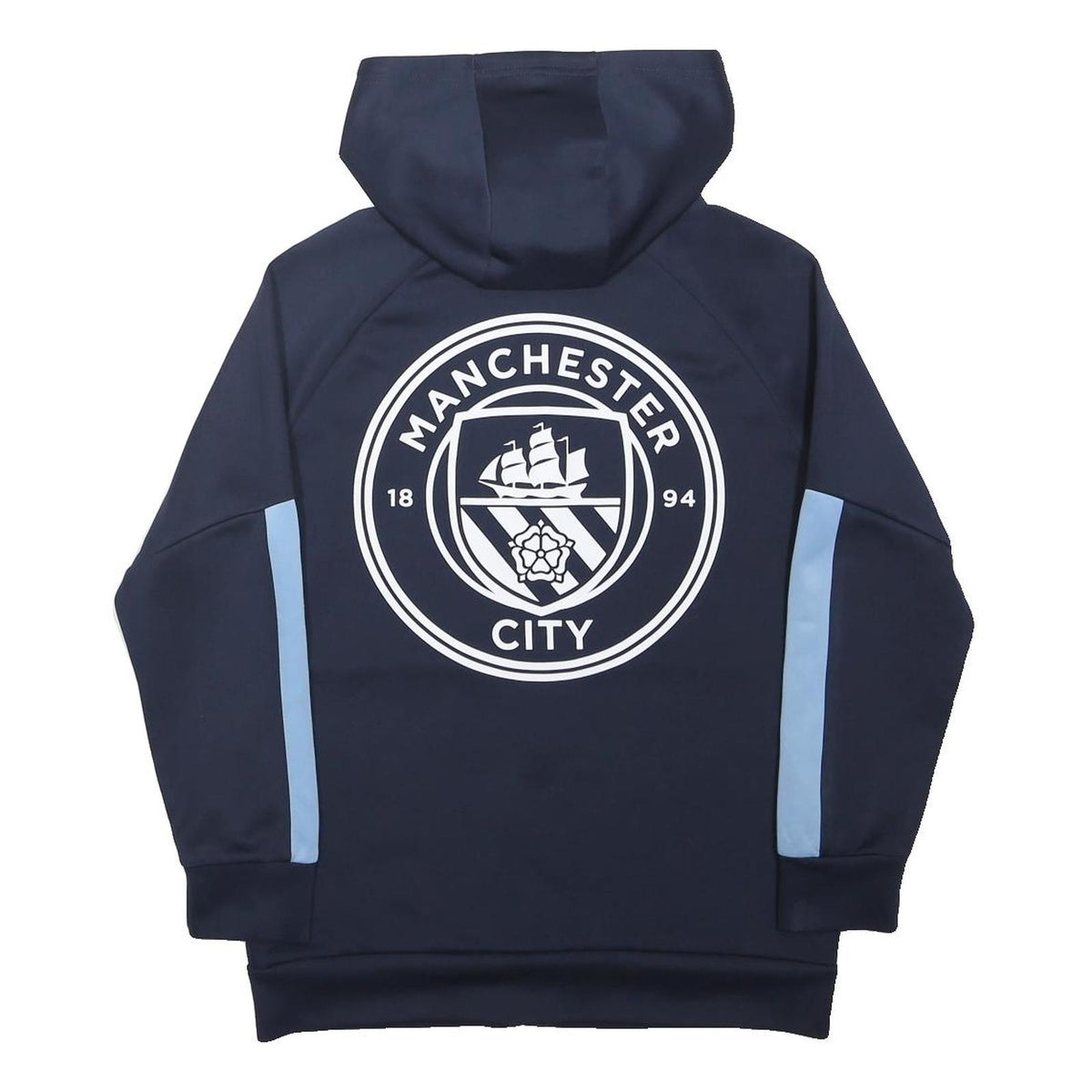 MANCHESTER CITY Boys Navy & White Hooded Cotton Blend Zip Jacket 12-13Y