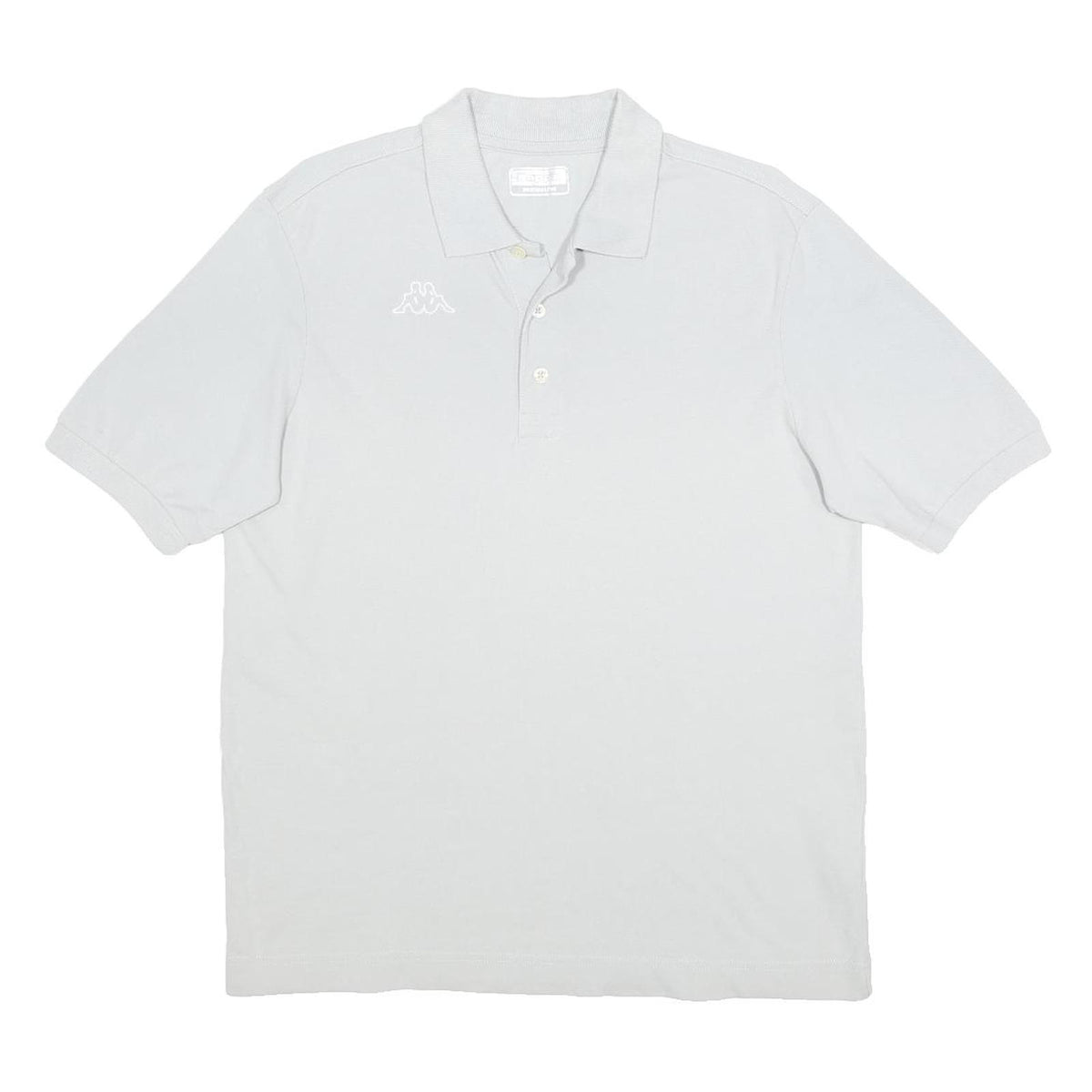 KAPPA Mens White Short Sleeve Plain M Polo Shirt Cotton Casual
