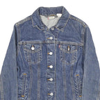 LEVI'S Womens Blue Denim Jacket M Cotton Button Classic Style