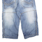 CINC Mens Cotton Blend Blue Denim Cargo Shorts M W32 Casual Summer Wear