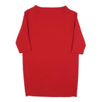 MAX&CO Womens Red Shift Dress Polyester Blend 3/4 Sleeve L Classic Elegant