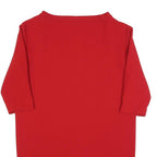MAX&CO Womens Red Shift Dress Polyester Blend 3/4 Sleeve L Classic Elegant