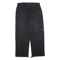 DICKIES Mens Regular Black Cotton Blend Trousers W36 L32 Workwear Zip Closure