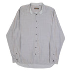 BEN SHERMAN Mens Plain Shirt Grey Long Sleeve XXS