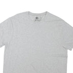 DICKIES Mens Grey Crew Neck L Sleeve Cotton Blend Plain T-Shirt