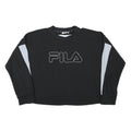 FILA Womens Black & Grey Logo Crew Neck M Sweatshirt Cotton Blend Casual