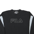 FILA Womens Black & Grey Logo Crew Neck M Sweatshirt Cotton Blend Casual