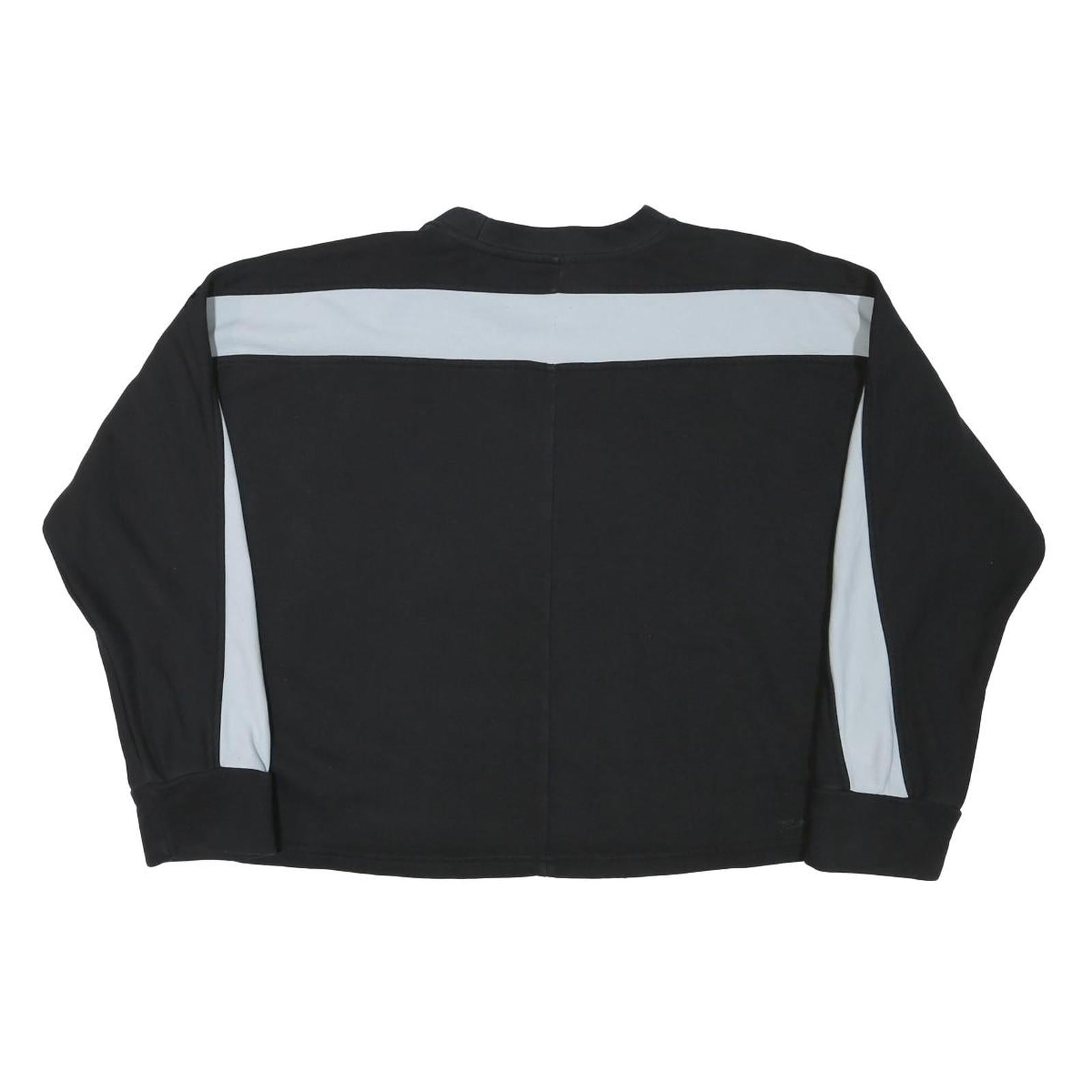 FILA Womens Black & Grey Logo Crew Neck M Sweatshirt Cotton Blend Casual