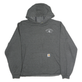 CARHARTT Mens Grey Hoodie XL Cotton Pullover Workwear Casual Sweatshirt