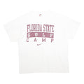 NIKE Mens White Florida State Golf Camp T-Shirt L Short Sleeve Crew Neck Sports