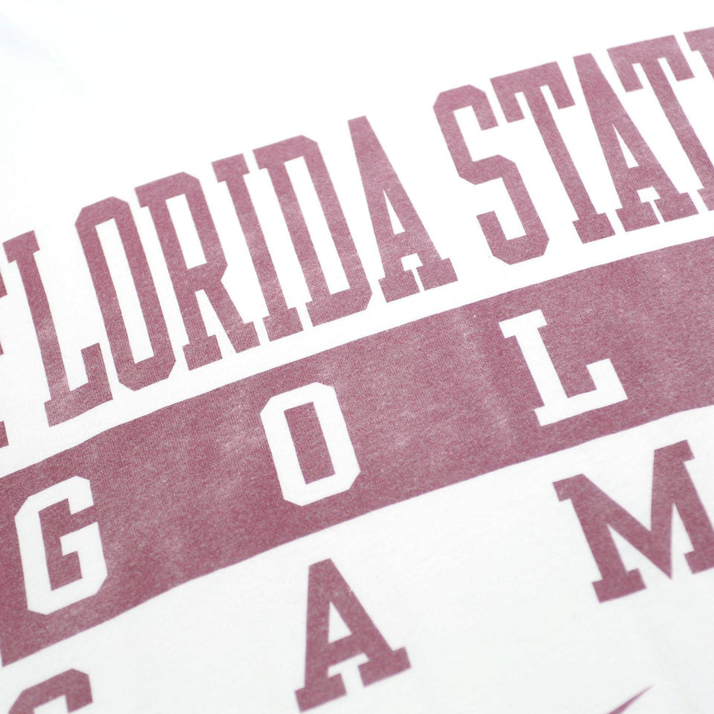 NIKE Mens White Florida State Golf Camp T-Shirt L Short Sleeve Crew Neck Sports