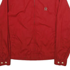 TOMMY HILFIGER Mens Red Classic Zip Jacket M Polyester Collar Logo