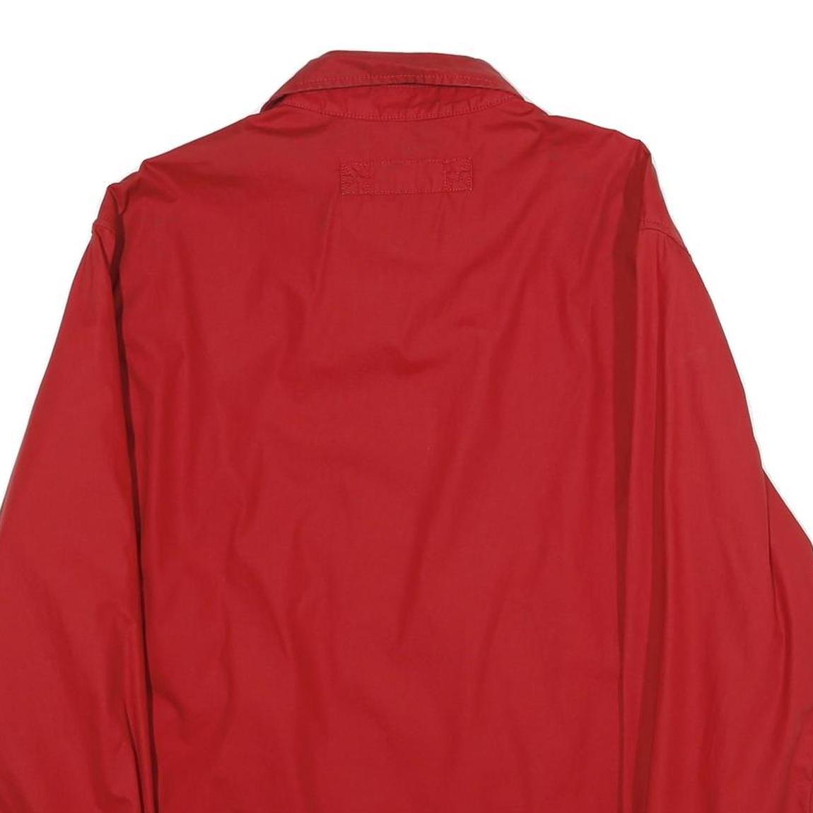 TOMMY HILFIGER Mens Red Classic Zip Jacket M Polyester Collar Logo