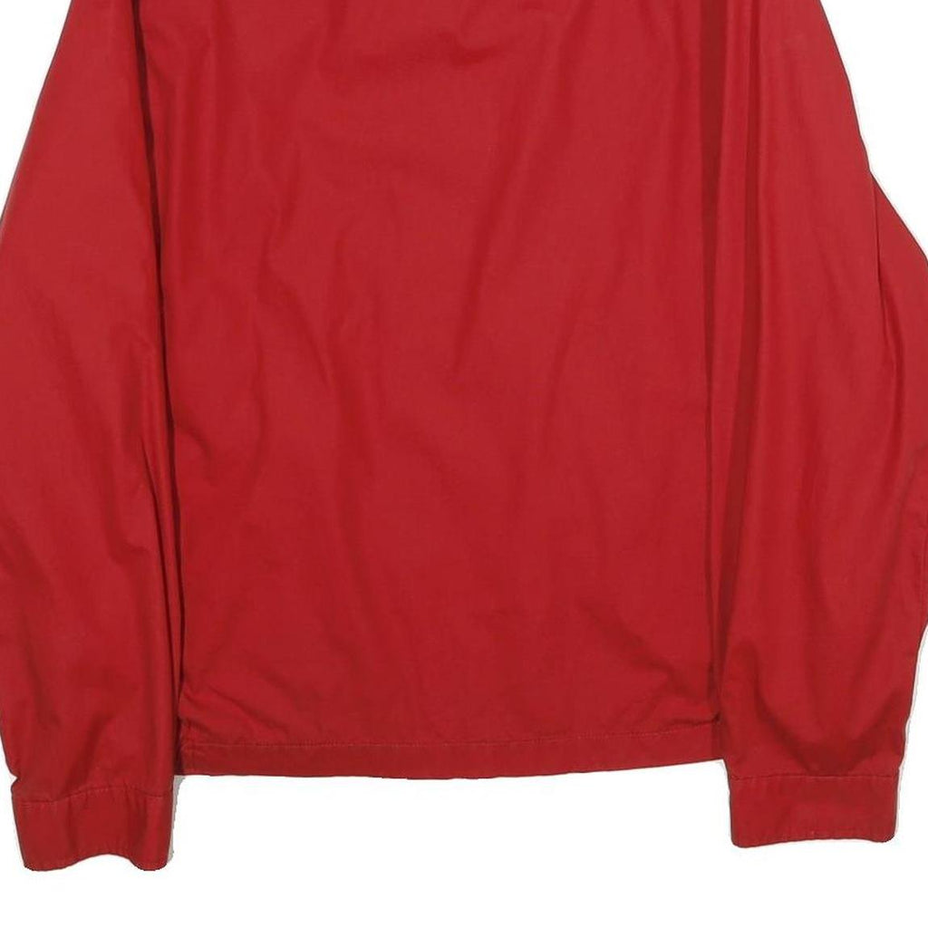 TOMMY HILFIGER Mens Red Classic Zip Jacket M Polyester Collar Logo