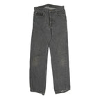 LEVI'S 501 Mens Jeans Black Regular Straight Denim Medium W32 L30 Classic Button