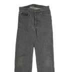 LEVI'S 501 Mens Jeans Black Regular Straight Denim Medium W32 L30 Classic Button