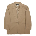 HARRIS/WALLACE Womens Beige Wool Tailored Button Jacket UK 8 Classic Elegant