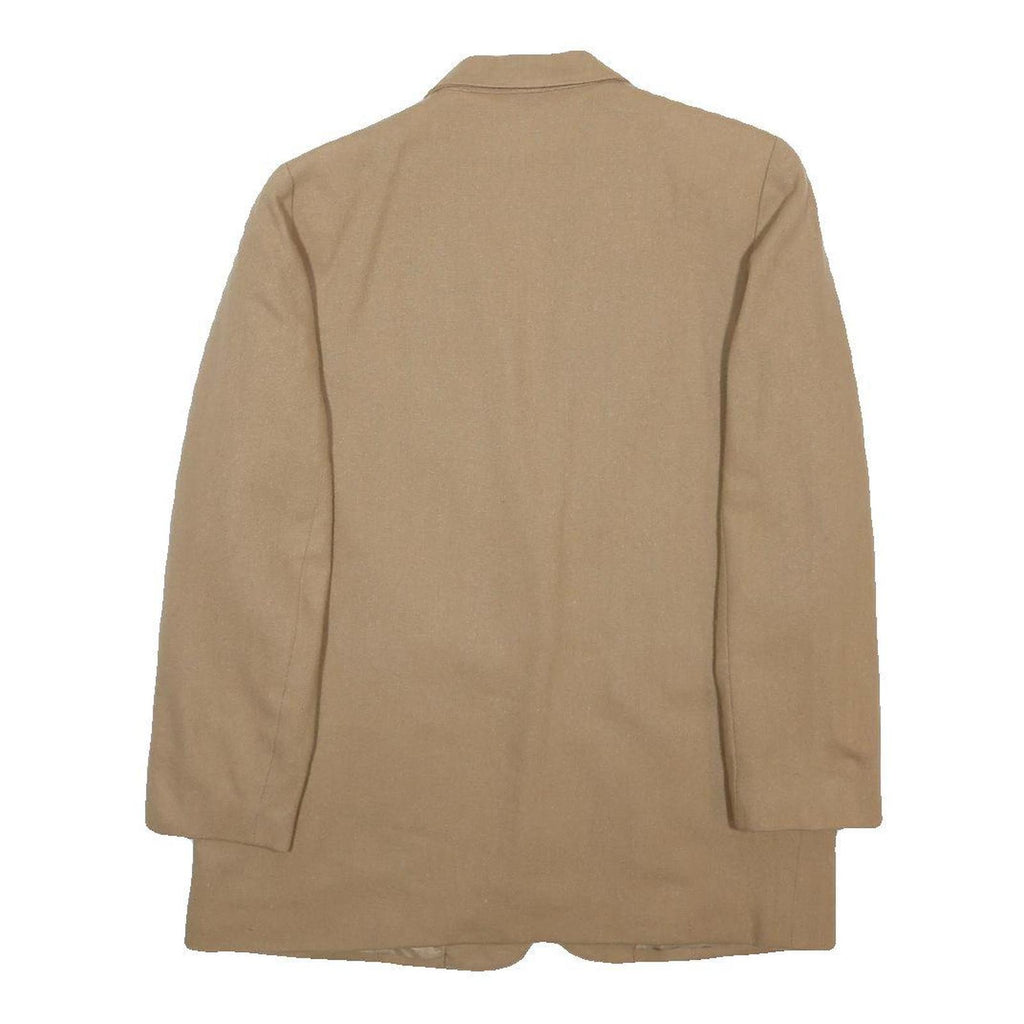 HARRIS/WALLACE Womens Beige Wool Tailored Button Jacket UK 8 Classic Elegant