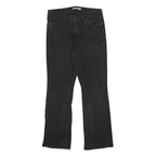 LEVI'S Womens Classic Black Straight Denim Jeans W30 L30 Cotton Blend Zip
