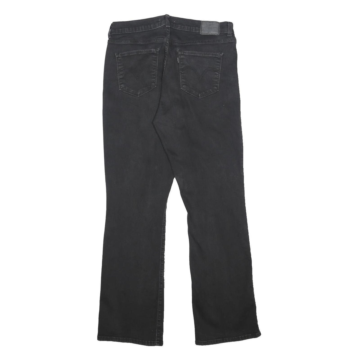 LEVI'S Womens Classic Black Straight Denim Jeans W30 L30 Cotton Blend Zip