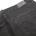 LEVI'S Womens Classic Black Straight Denim Jeans W30 L30 Cotton Blend Zip