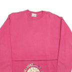 BLUE-SEVEN Womens Pink Sweatshirt S Graphic Print Crew Neck Long Sleeve Casual
