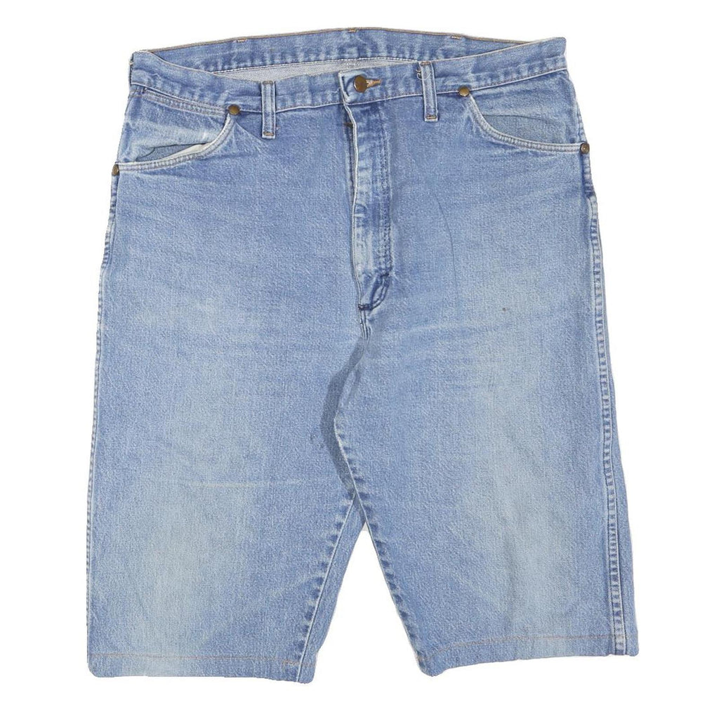 WRANGLER Mens Denim Blue Shorts XL W36 Classic Fit Cotton Blend
