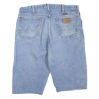 WRANGLER Mens Denim Blue Shorts XL W36 Classic Fit Cotton Blend