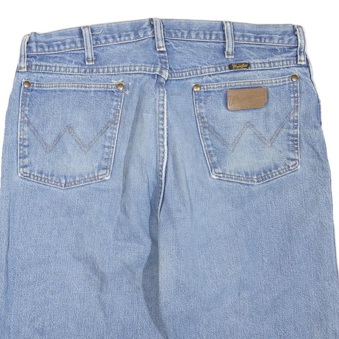WRANGLER Mens Denim Blue Shorts XL W36 Classic Fit Cotton Blend