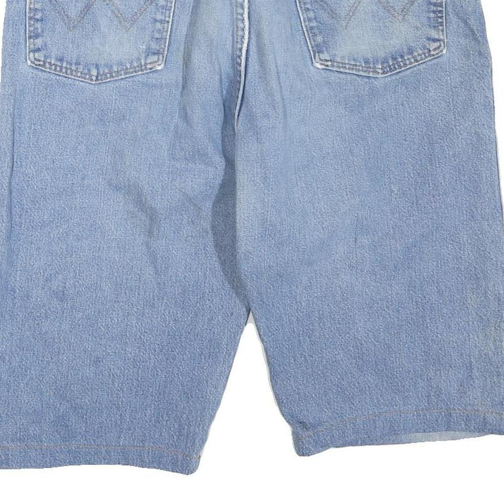 WRANGLER Mens Denim Blue Shorts XL W36 Classic Fit Cotton Blend