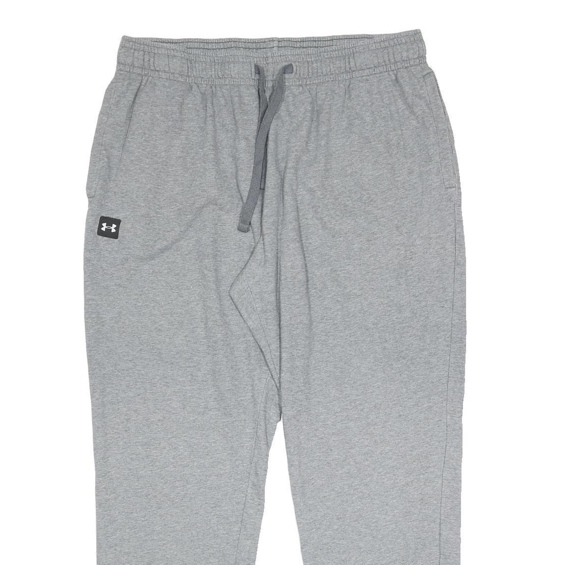 UNDER ARMOUR Mens Joggers Grey Slim Tapered 2XL W34 L30 Cotton Blend Casual Wear
