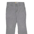CARHARTT Mens Cotton Blend Grey Relaxed Fit Straight Trousers W32 L30 Workwear
