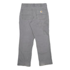 CARHARTT Mens Cotton Blend Grey Relaxed Fit Straight Trousers W32 L30 Workwear