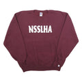 RUSSELL ATHLETIC Mens Maroon Crew Neck 2XL Sweatshirt NSSLHA Print