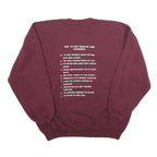 RUSSELL ATHLETIC Mens Maroon Crew Neck 2XL Sweatshirt NSSLHA Print