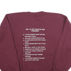 RUSSELL ATHLETIC Mens Maroon Crew Neck 2XL Sweatshirt NSSLHA Print