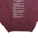 RUSSELL ATHLETIC Mens Maroon Crew Neck 2XL Sweatshirt NSSLHA Print